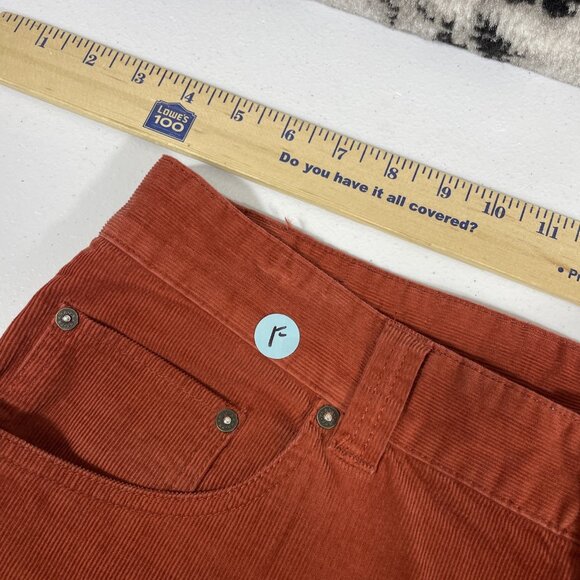 Prana Corduroy Jeans Mens Size 36x30 Rustic Orange Straight Leg Outdoors Comfort - Picture 10 of 14